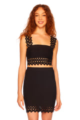 bandage eyelet skirt