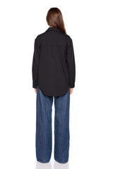 knit shirt pocket jacket black