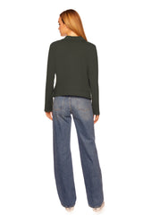 knit moto jacket hunter