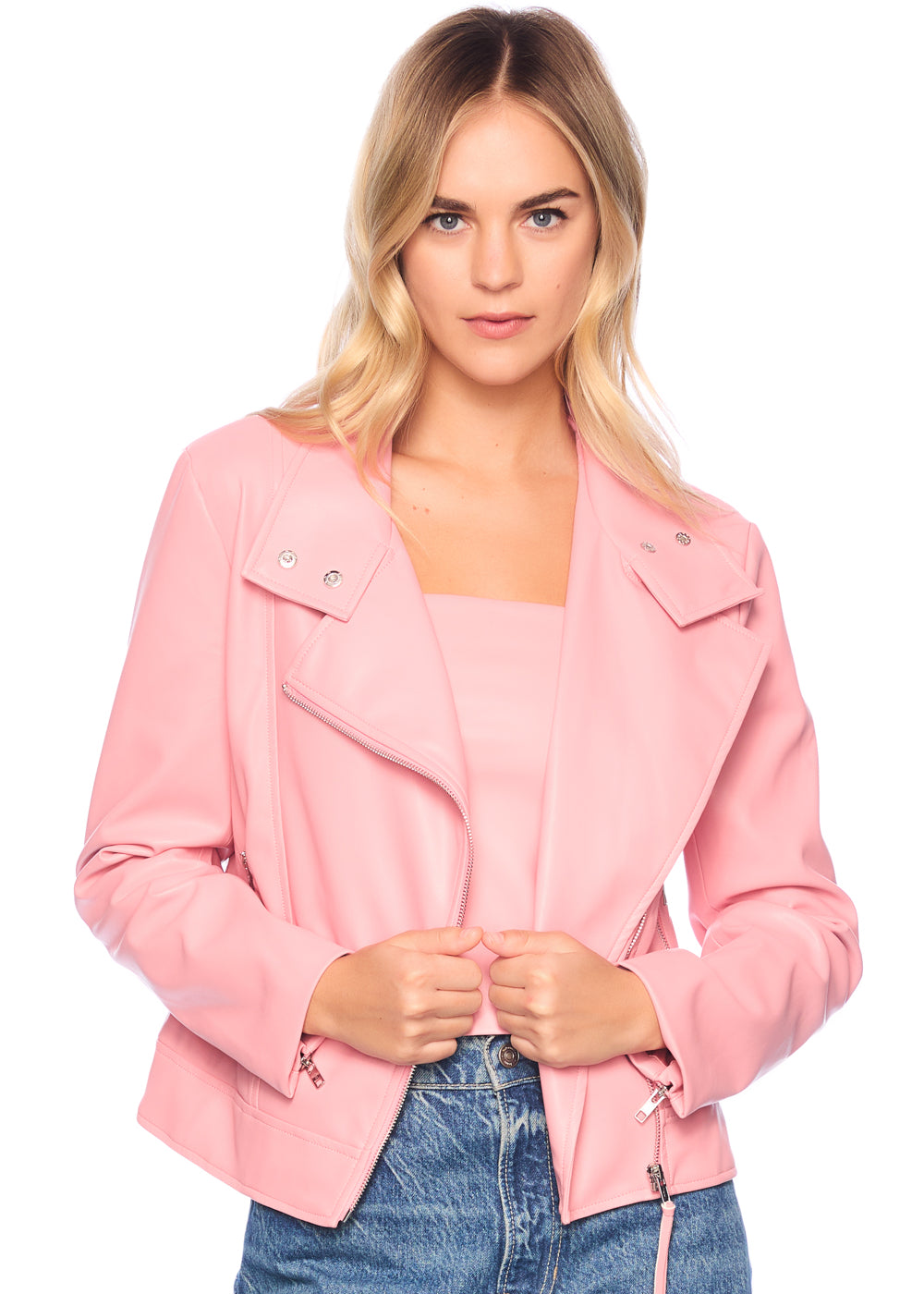 faux leather moto jacket hamptons