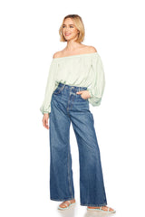 matte satin off shoulder bodysuit