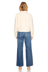 pebble weave oversized cargo jacket belgian creme