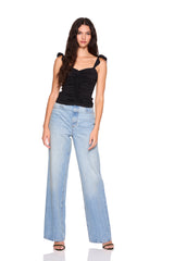 ruffle strap gathered top