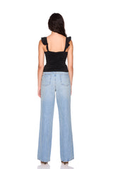 ruffle strap gathered top