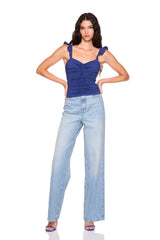 ruffle strap gathered top