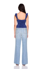 ruffle strap gathered top