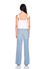 ruffle strap gathered top