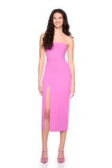 tube midi slit dress