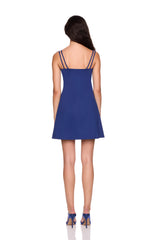 double string flare mini dress