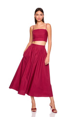poplin smocking back string top