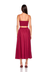 poplin smocking back string top
