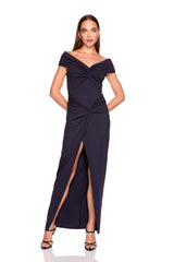 twisted off shoulder dress