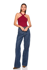 v center strap top