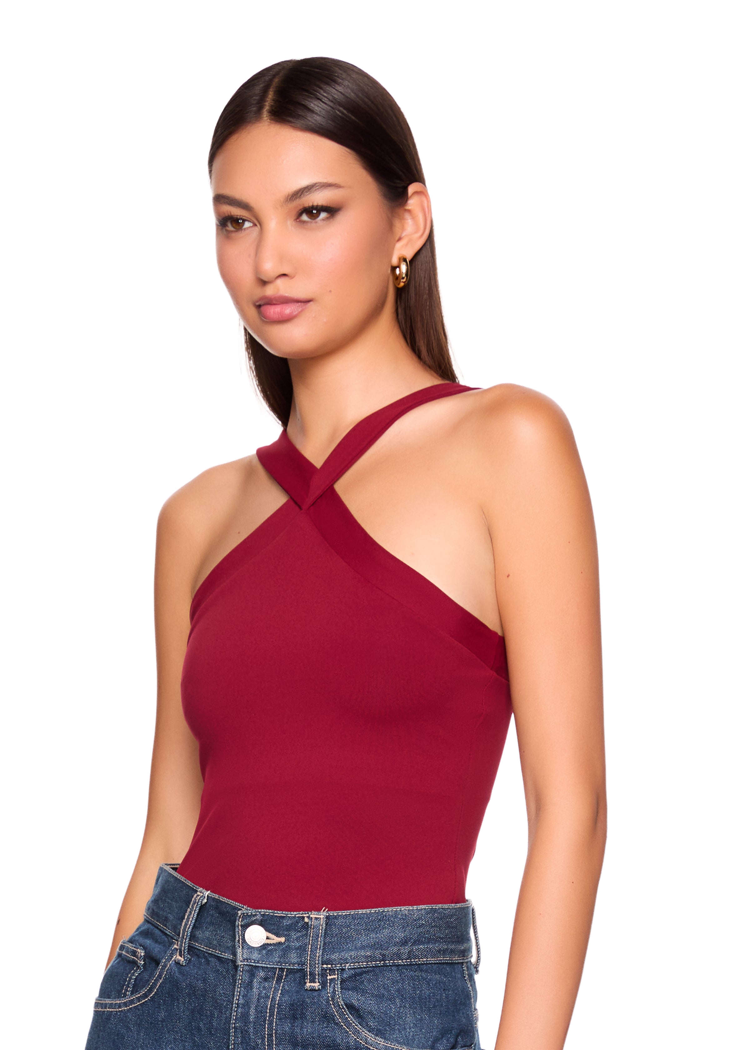 v center strap top