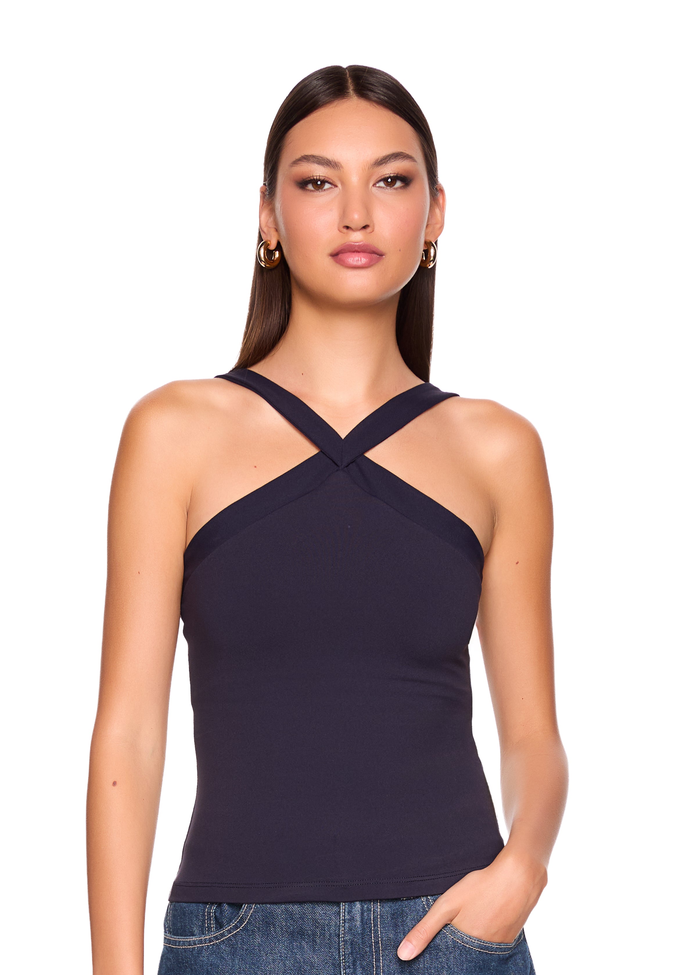 v center strap top
