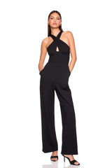 cross front jumpsuit