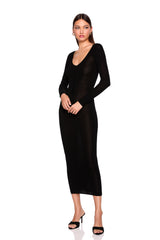 light merino henley long sleeve dress