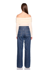 light merino off shoulder sweater