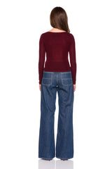 light merino long sleeve henley sweater