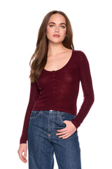 light merino long sleeve henley sweater