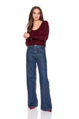 light merino long sleeve henley sweater