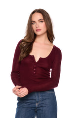 light merino long sleeve henley sweater
