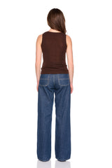 light merino henley sweater tank