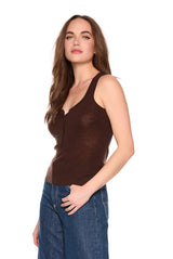 light merino henley sweater tank
