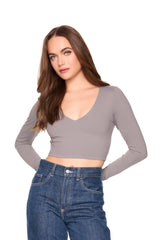 very v long sleeve crop top