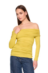 off the shoulder gathered top