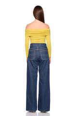 off the shoulder gathered top