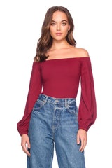 off shoulder poet sleeve 5"