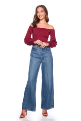 off shoulder poet sleeve 5"