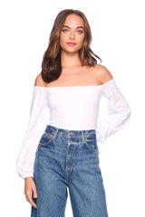 off shoulder poet sleeve 5"