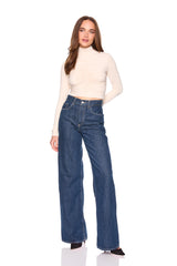 mock neck gathered top