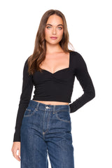 sweetheart long sleeve top