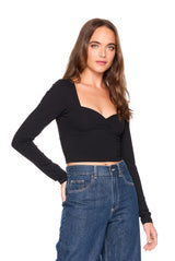 sweetheart long sleeve top