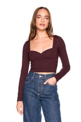 sweetheart long sleeve top