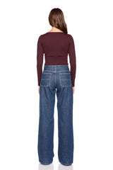 sweetheart long sleeve top