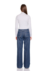 fleece mock neck half zip long sleeve