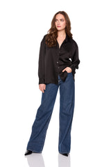 satin collar shirt