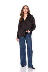 satin collar shirt