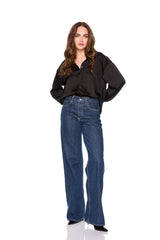 satin collar shirt