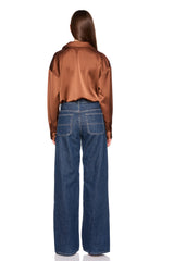 satin collar shirt