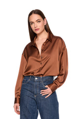 satin collar shirt