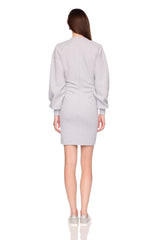 fleece v long sleeve dress