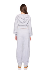 fleece corset zip hoodie