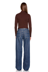 fleece mock neck half zip long sleeve