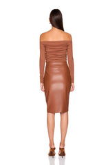 faux leather pencil skirt