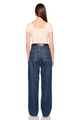 sweetheart short sleeve gathered top
